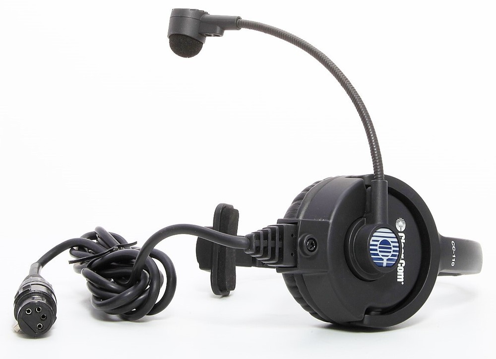 ClearCom HME CC-110 Intercom Headset + Dynamic Microphone 4 Pin Female XLR Plug