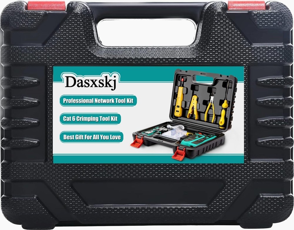 Multi-Functional RJ45 Crimp Tool Kit with Pass Through Crimpling & Tracker