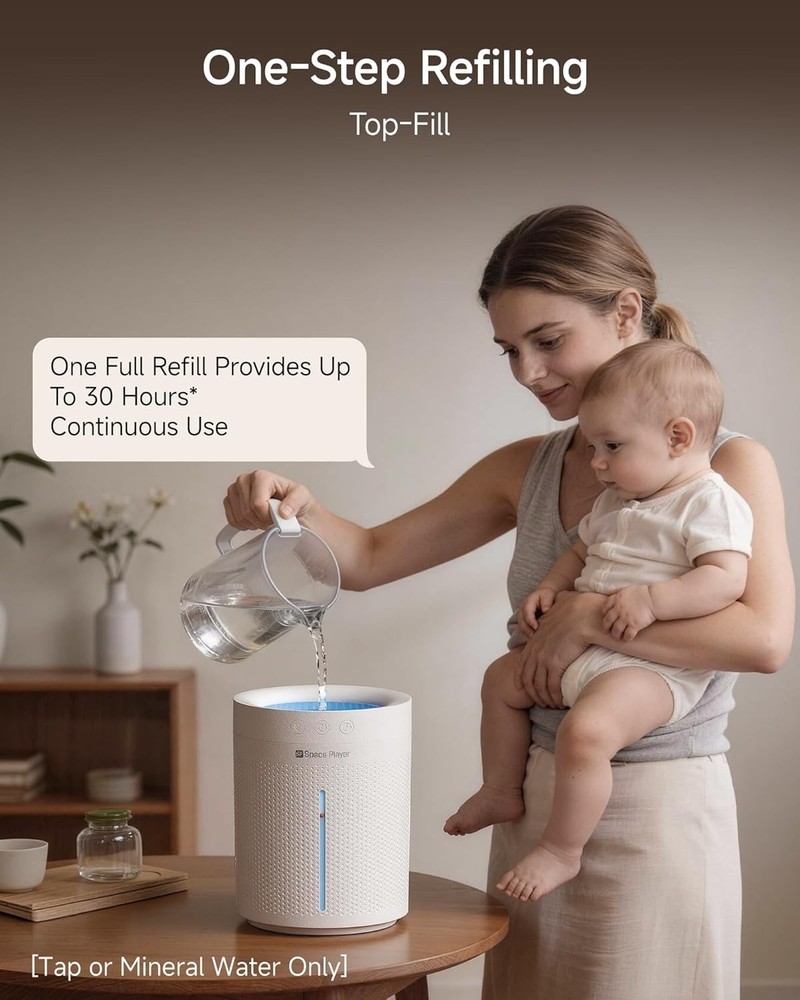 SP SpacePlayer Cool Mist Humidifier for Bedroom
