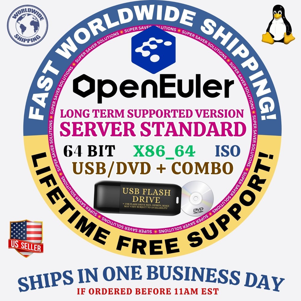 OpenEuler Linux OS ISO ALL VERSIONS 64BIT USB-DVD, LIVE-FULL, MAC PC