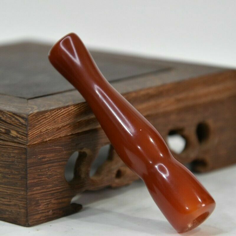 Exquisite Chinese Natural Agate Handmade Cigarette Holder Smoking Tools
