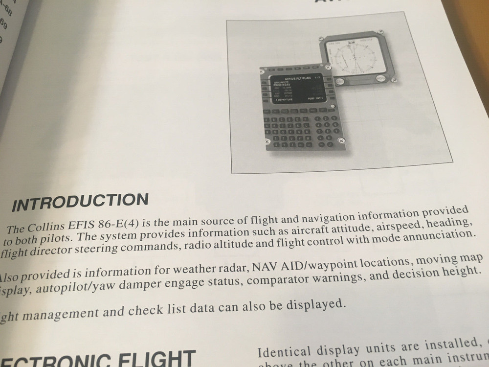 Hawker 800XP w Collins EFIS 86E Pilot Training Manual