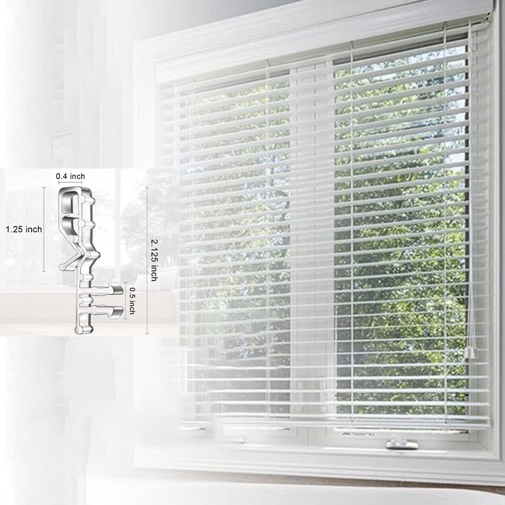 For Window Blind Valance Clips Clear Plastic 24pcs Easy Install Solution