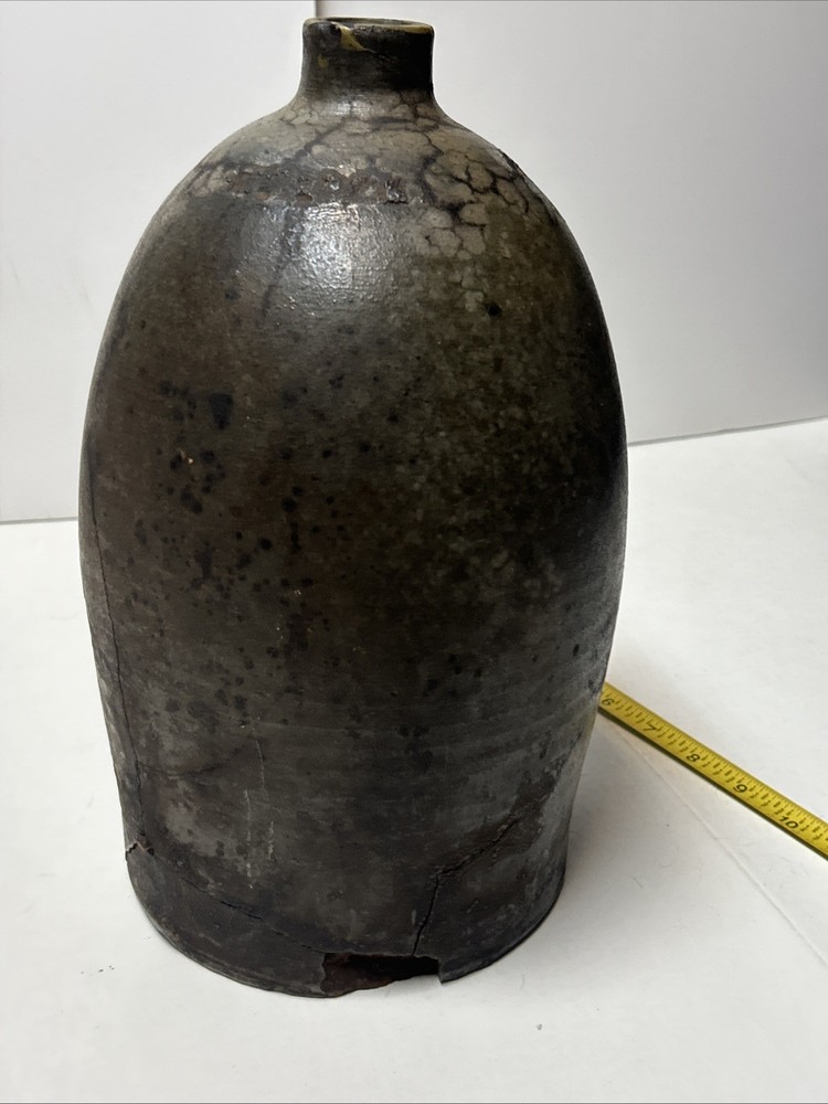 Primitive Antique Single Handled Stoneware Glazed Jug