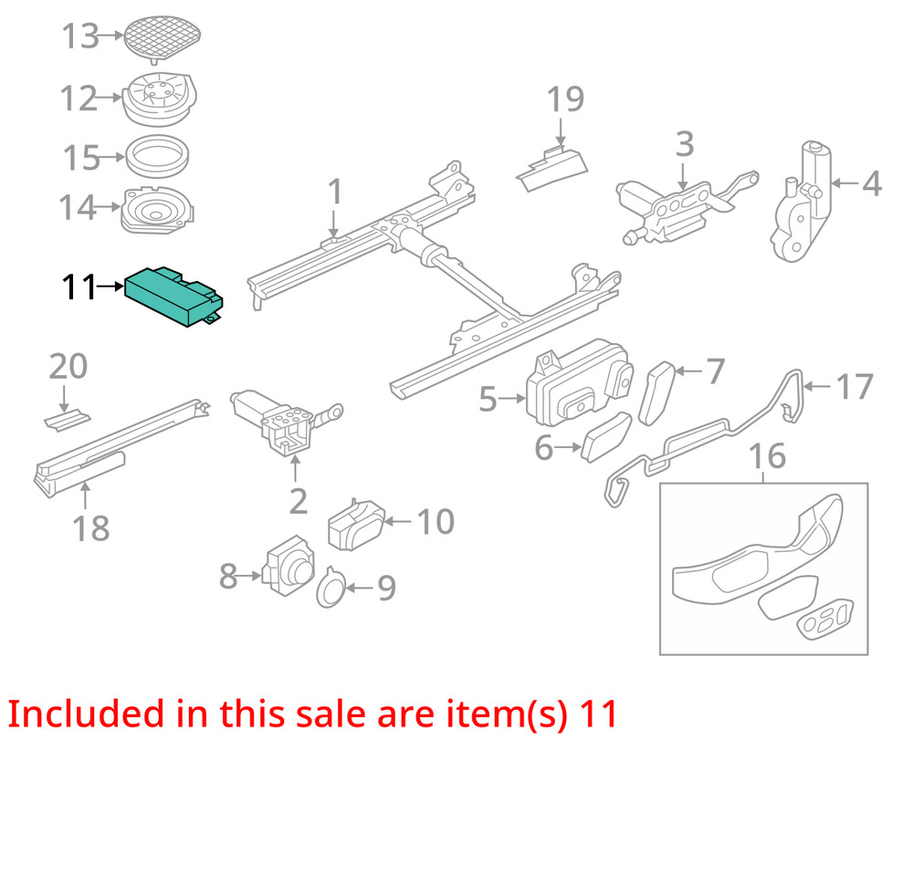 OEM 2016-2018 Audi A6 A7 S6 S7 Front Seat BackRest Adjustment Control Module