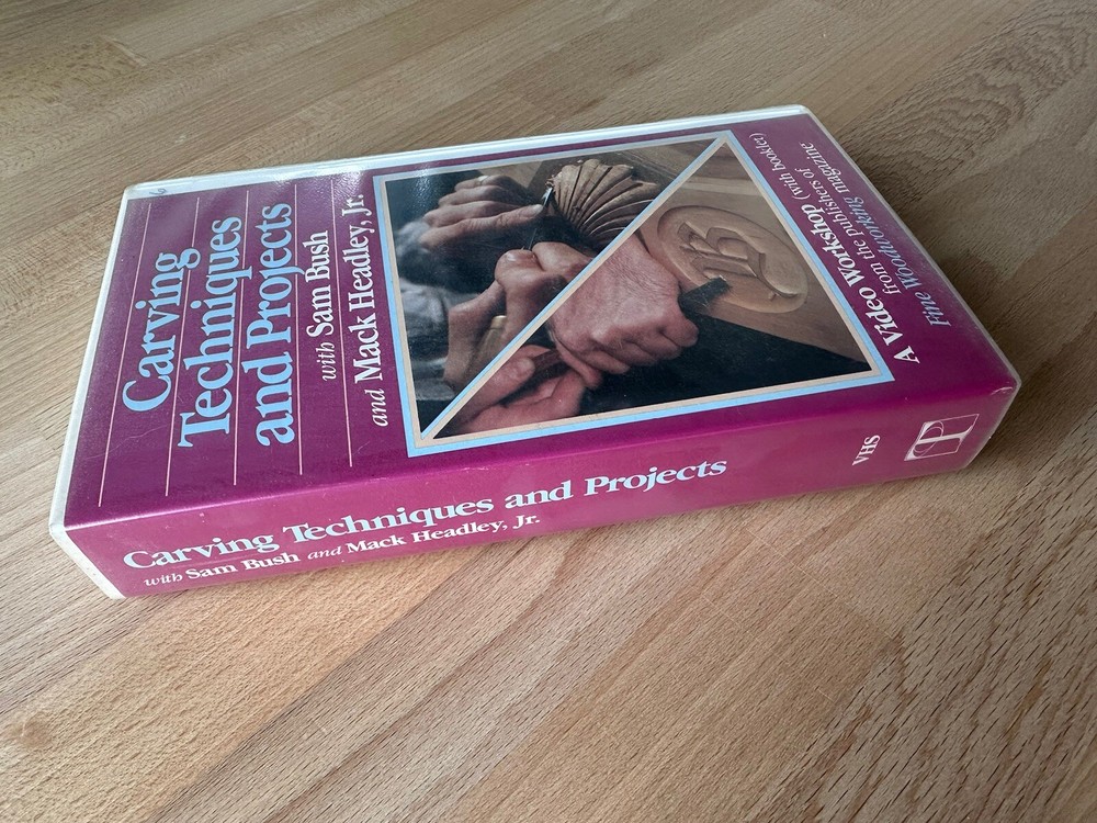 Carving Techniques & Projects VHS Sam Bush Mack Headley 1986 VTG Video Workshop