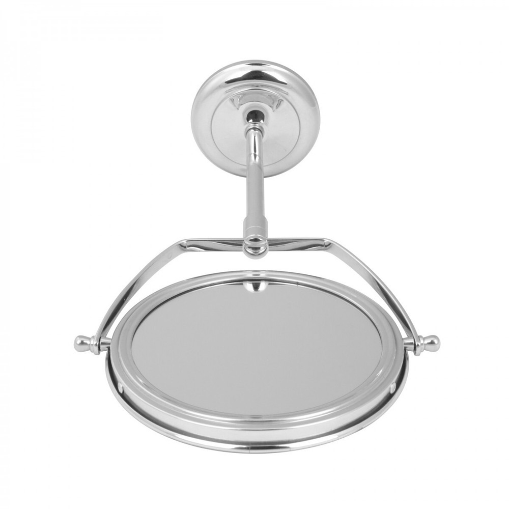 Table Makeup Mirror Chrome Brass Swivel Magnifying Two Sided Renovators Supply