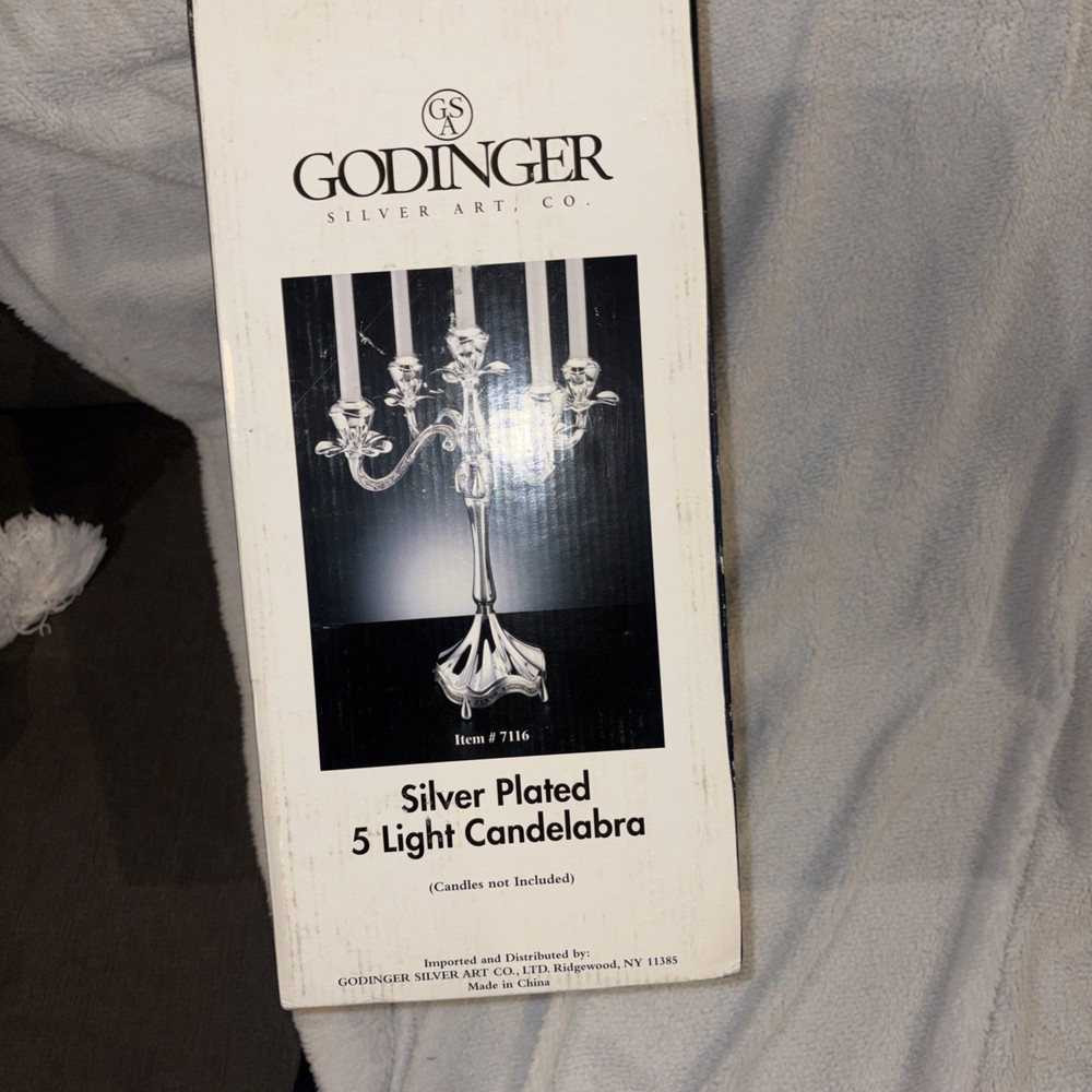 Godinger Silver Plated 5 Light Candelabra