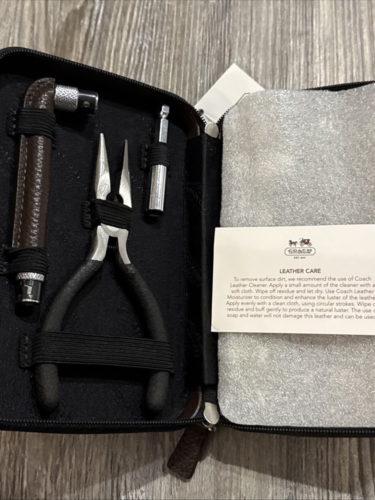 COACH Leather 23-Piece Tool Kit Rare