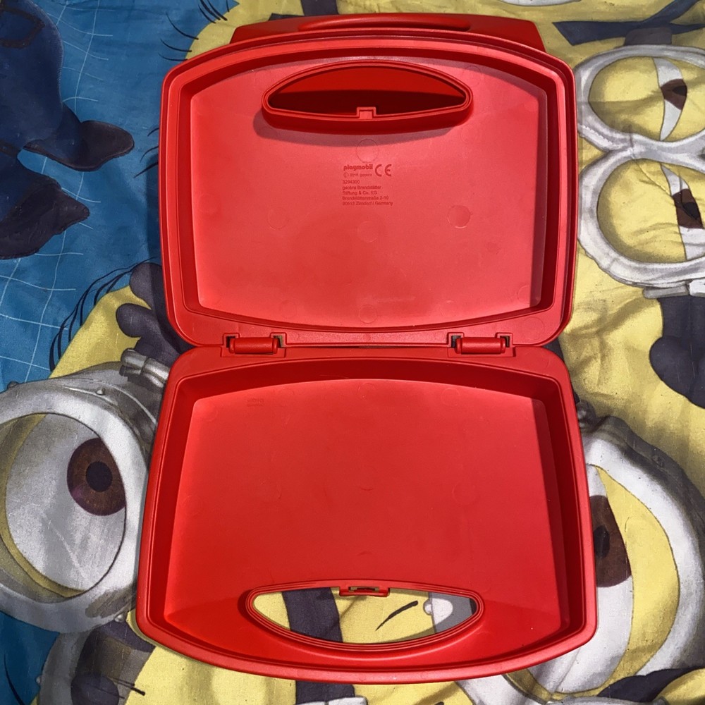 Red Playmobil Plastic Storage Carry Case, Empty