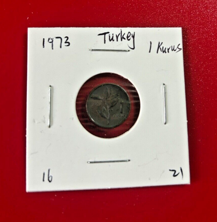 1973 Turkey 1 Kurus Coin - Nice World Coin !!!