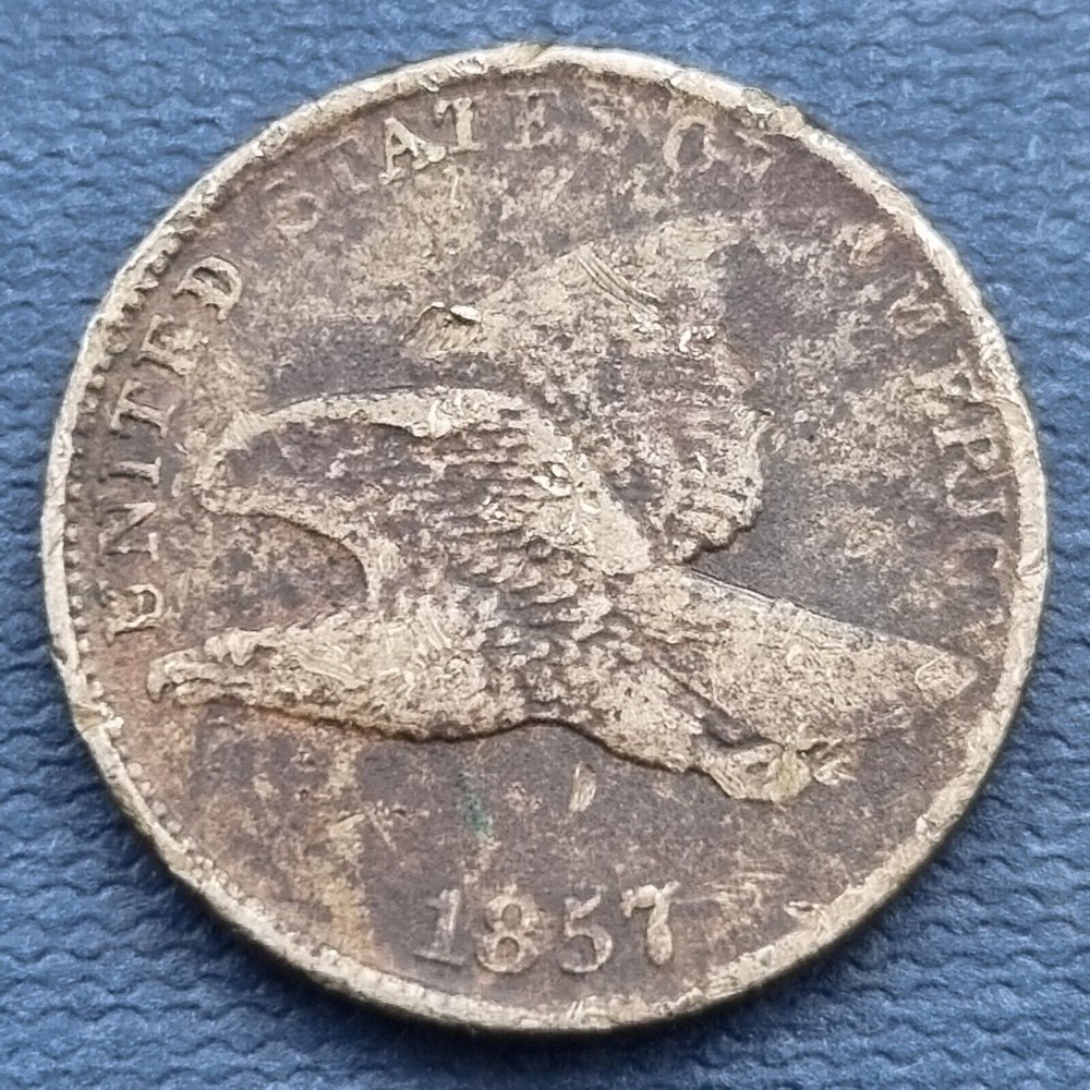 1857 Flying Eagle Cent 1c Circulated #53944