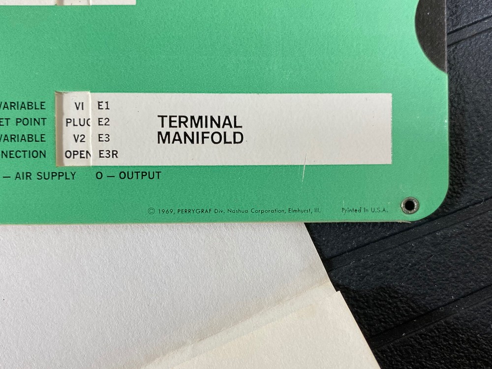 Vtg BAILEY METER CO. Controller Application Slide Rule Pneumatic Electronic 1969