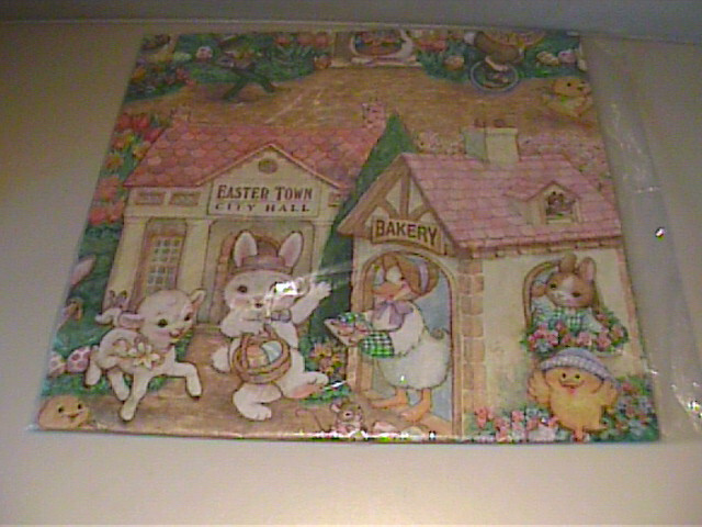 VINTAGE HALLMARK NEW IN CELLOPHANE EASTER WRAPING PAPER - TWO SHEETS