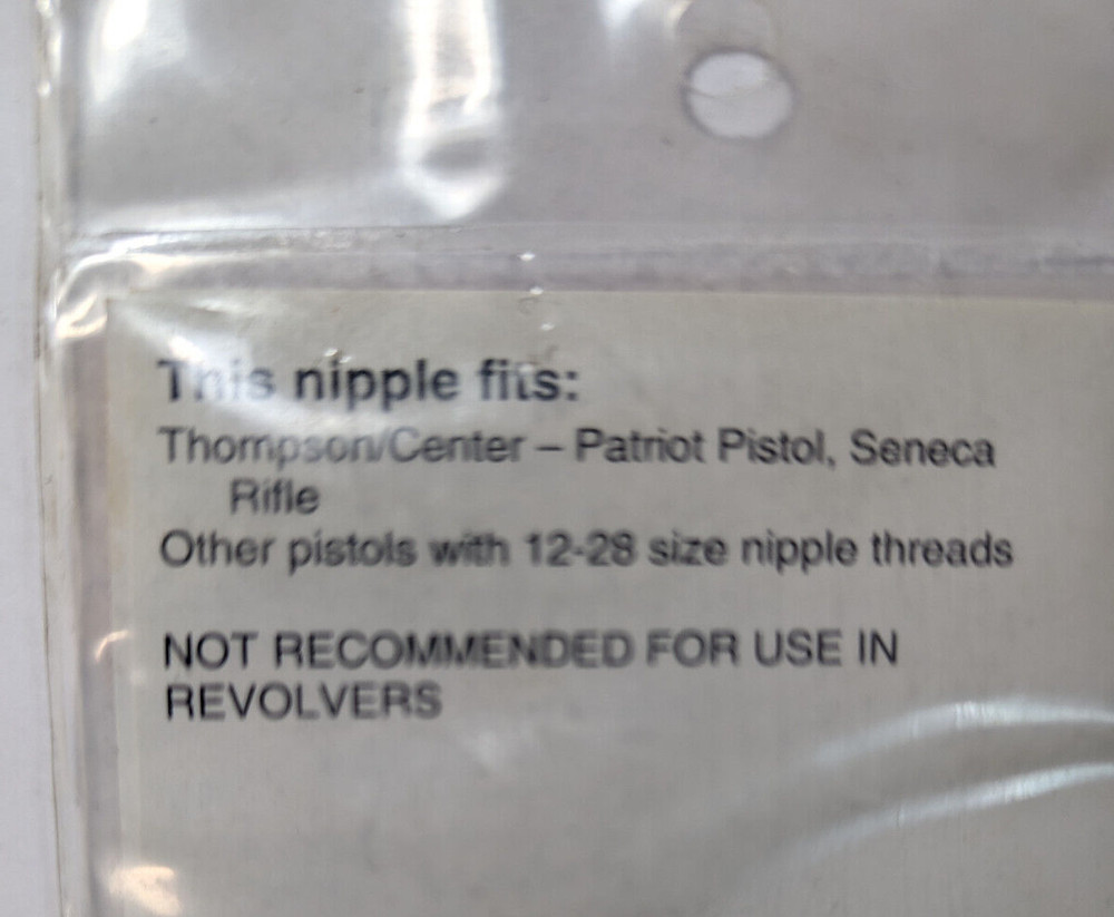 Uncle Mike's Muzzle Loading Accessory 2843-0 Pistol Hot Shot Nipple-NOS