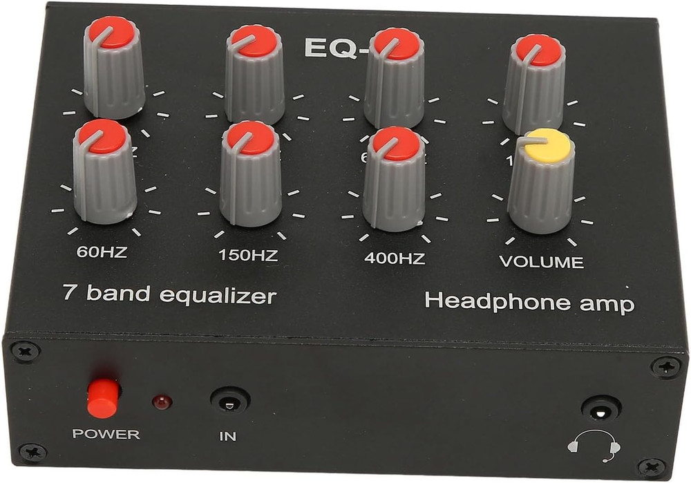 7 Band Sound Equalizer, Dual Channel Digital Equalizer Withoutput and Input, 12D