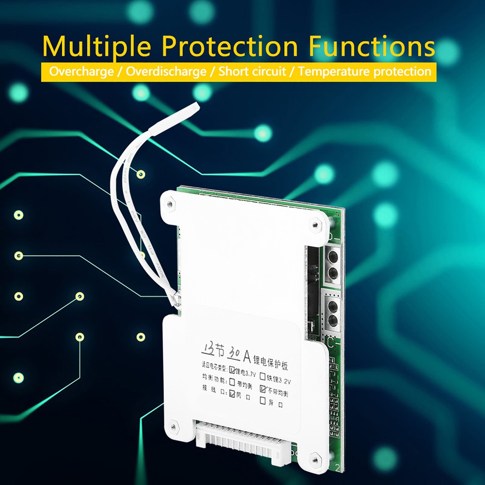 13S 30A Lithium Battery Charging Protection Board PCB Board ONS