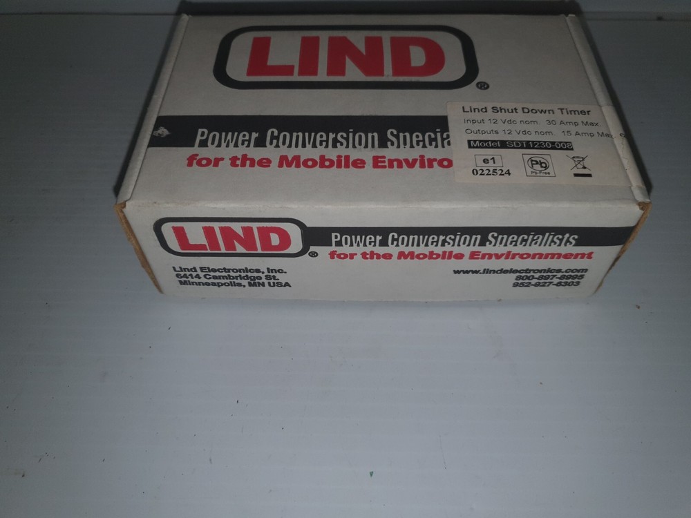 NEW Lind Shutdown Timer SDT1230-008 Low Profile 12 VDC"