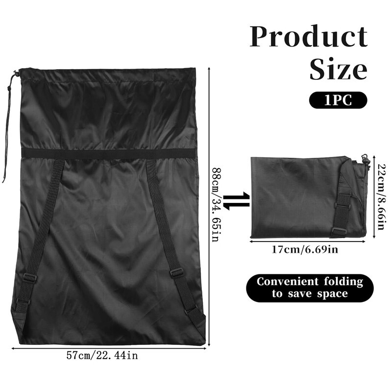 Backpack Laundry Bag with Shoulder Straps with Drawstring Closure for Travel