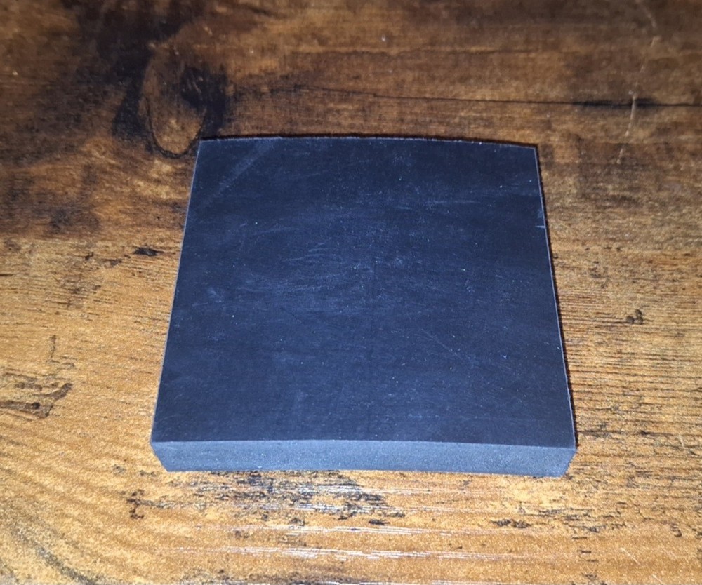 Neoprene Rubber Sheet Solid Thick Pad, 3" x 3", 1/2" Thick