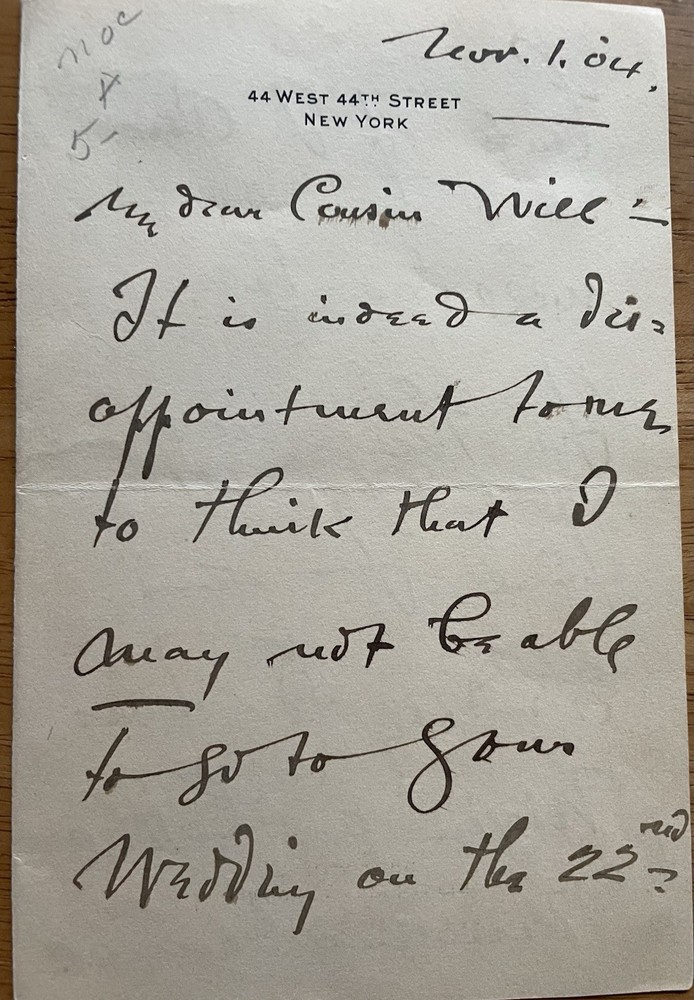 Baritone David Bispham Autograph Letter