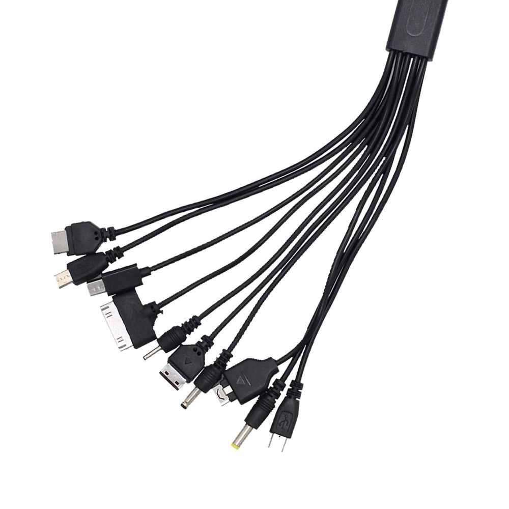 Etigood 10 in 1 Universal USB Cable, Multi Charging Cable Compatible Black