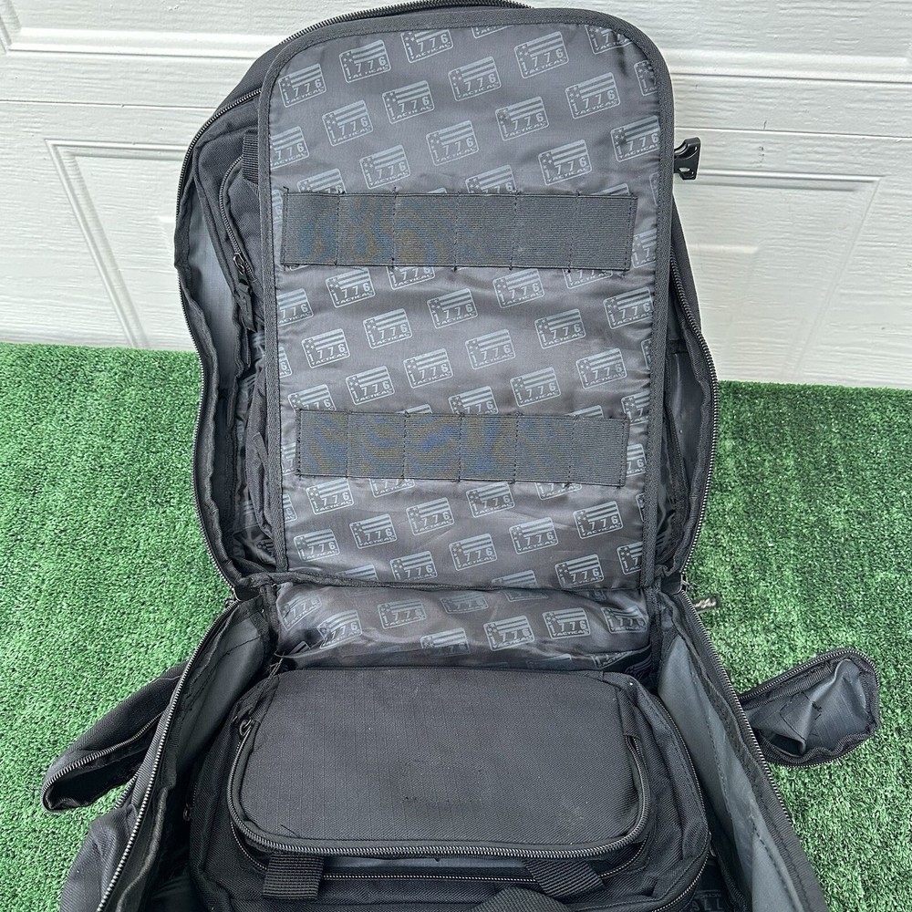 1776 SECOND AMENDMENT RANGEPACK Heavy Duty Black Tactical Backpack Outdoor Bag