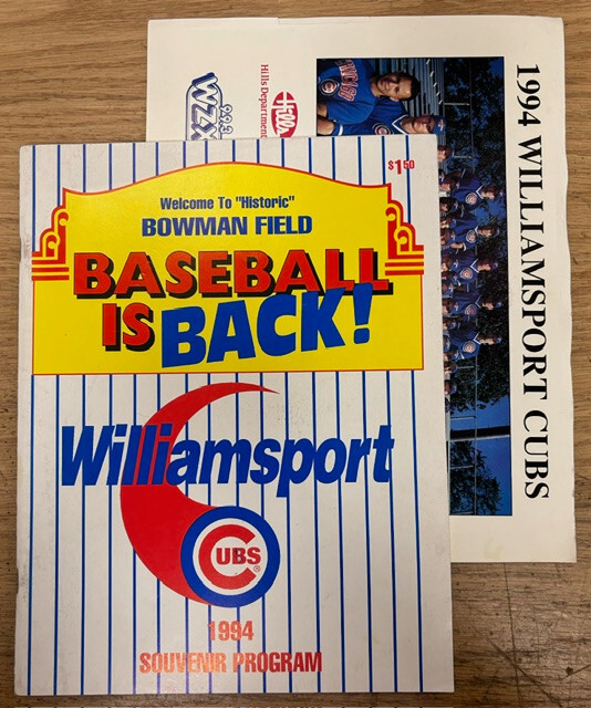 9 Williamsport PA Baseball Programs Bills Cubs Crosscutters 1987-2005