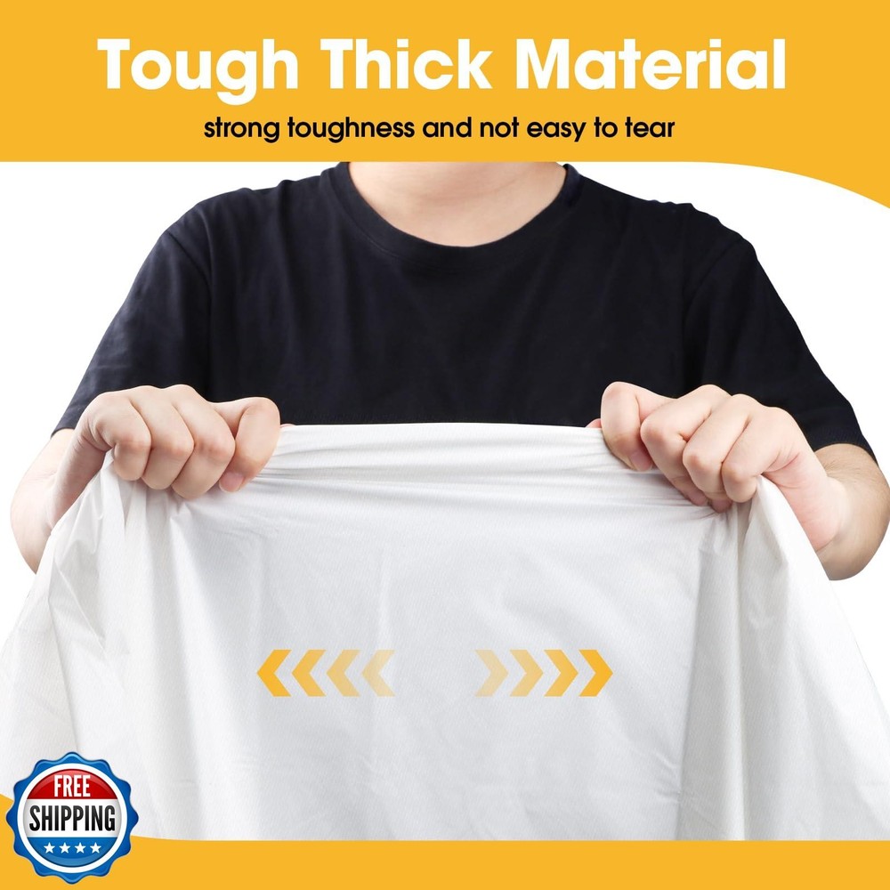 Niuara White Plastic Table Cloth Rectangle Table 15 Pack, 54''×10