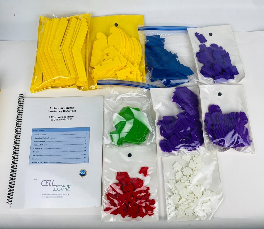 Molecular Modeling Puzzle Kit for Classroom w/ Teaching Manual Biology CellZone