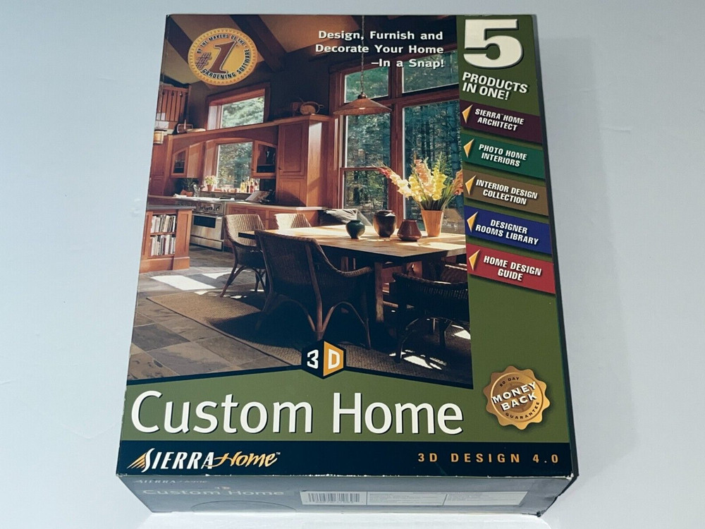 Sierra 3-D Custom Home Design, Architect, Decore & More, PC CD-ROM (SEALED)