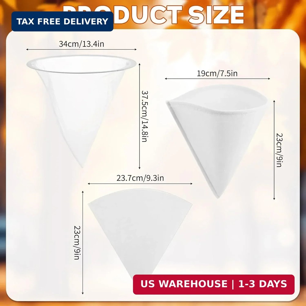12 Pieces Maple Syrup 1 Qt. Filter Set Includes 1 Pcs Heavy Duty Boiling Filter