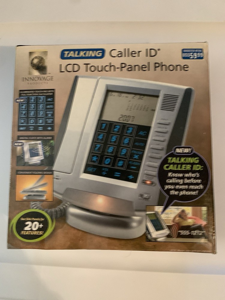 Innovage Phone Talking Caller ID LCD Touch Panel Land Line Silver