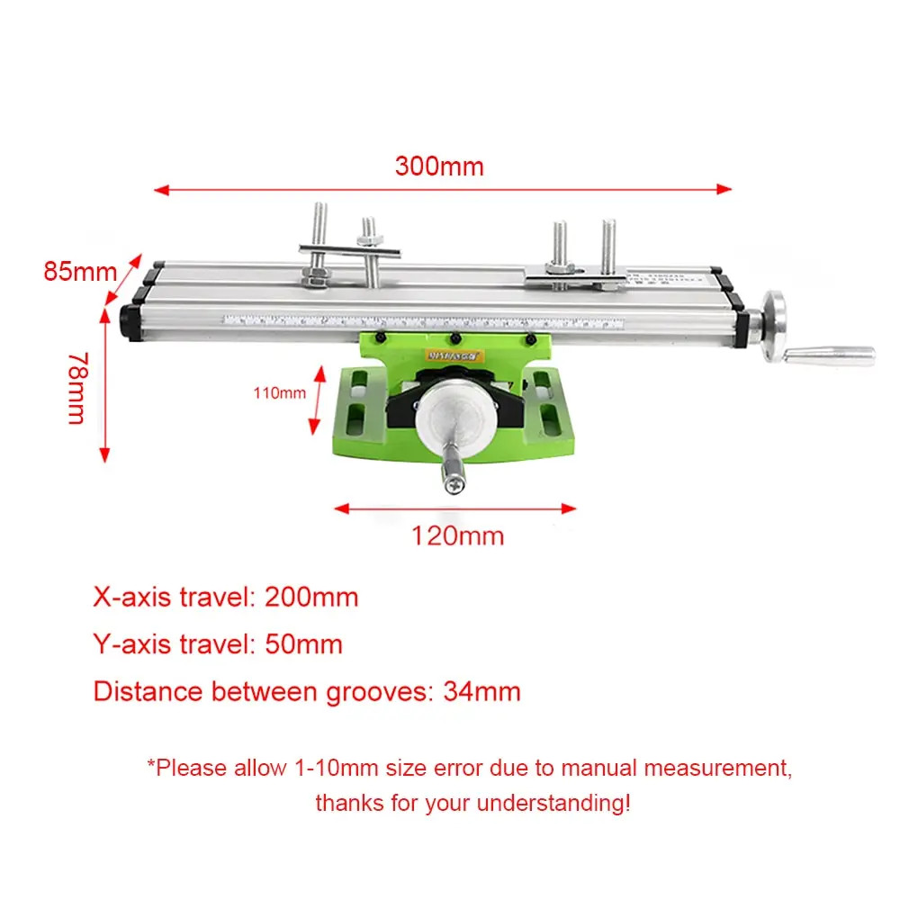 Worktable Milling Machine Working Slide Table Vise Fixture Adjustment Worktable