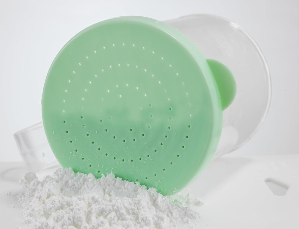 Dredge with snap on Lids, Clear
