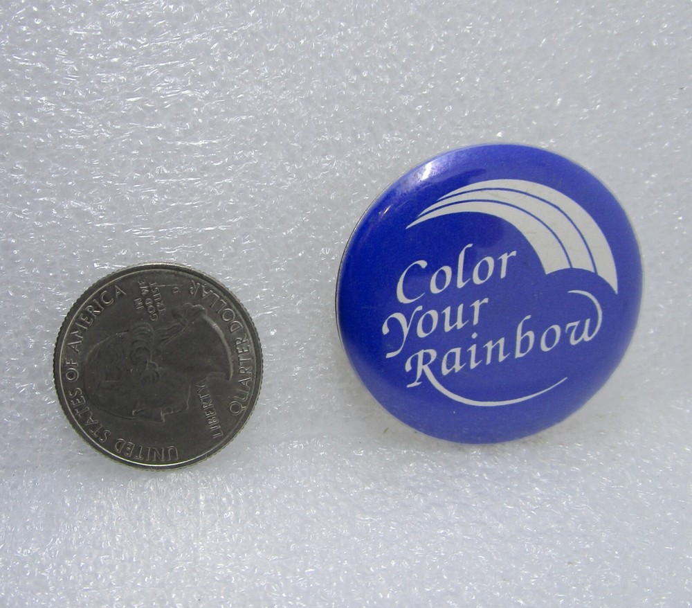 Color Your Rainbow Button Pin