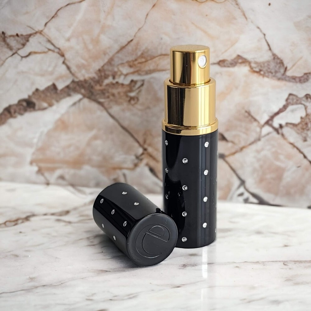 8ml Perfume Travel Atomizer & Funnel ~ *Gift Box Option ~ Refillable ~ Black Dot