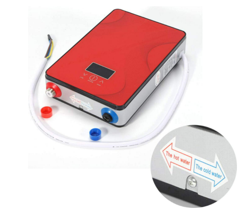 Calentador De Agua Sin Tanque LCD Electrico 6500W 220V US Para Cocina Ducha Casa