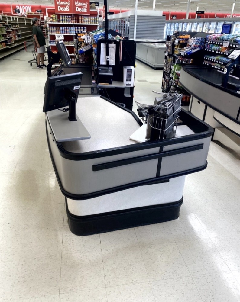 Supermarket Single Belt Checkout Counter