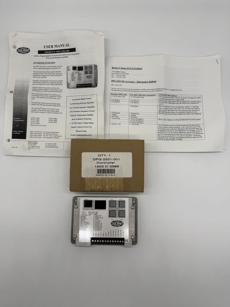 Barber Colman DPG-2201-001 digital controller  NOS