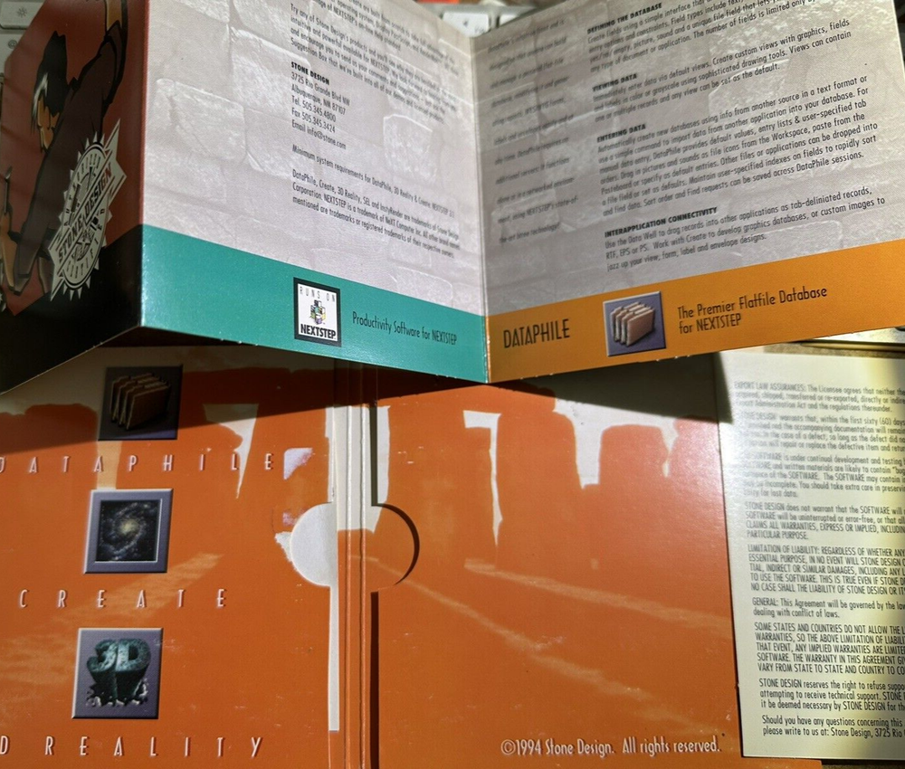 Stone Design NeXT Demo 3rd party software CDRom for NeXTSTEP 3.3 NeXT Cube