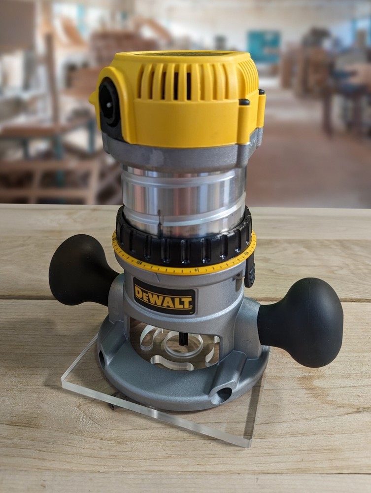 3/8" Thick baseplate for Dewalt DW6184 6" square with bushing compatibility