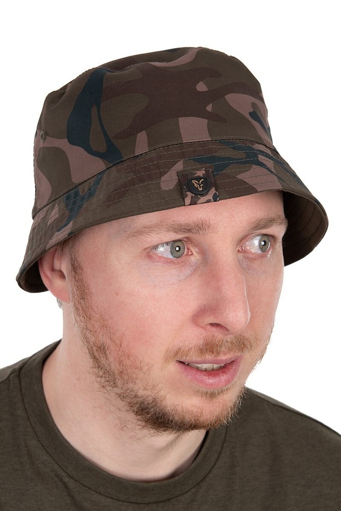 Fox Reversible Bucket Hat Khaki/Camo Fishing Hat
