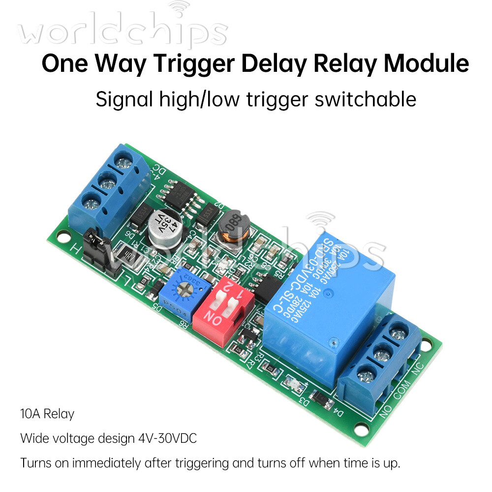 DC 4-30V Power Adjustable Delay Relay Timer Control Module 4 Gear Delay Switch