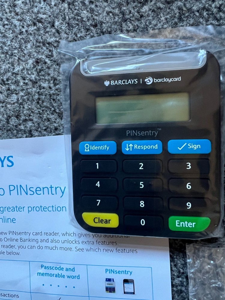 Barclays PINsentry Card Reader - Secure Online Banking
