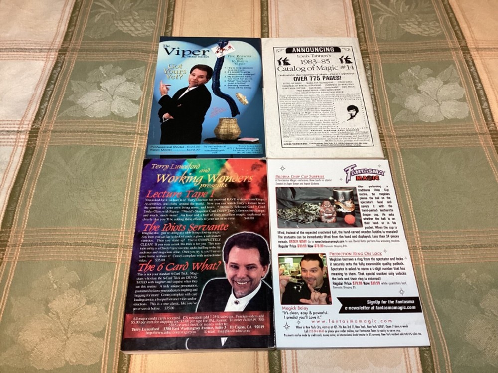 4 Autographed Issues of The Linking Ring Magic Magazine