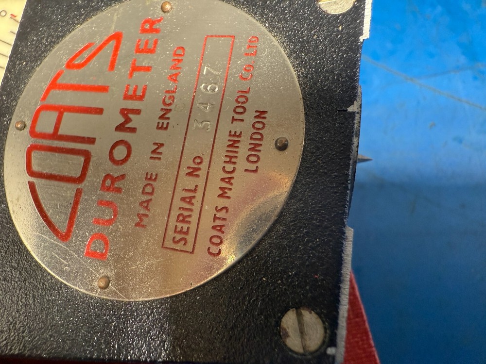 Vintage Coats Machine Tool Co. Ltd Comaco Rubber Hardness Tester