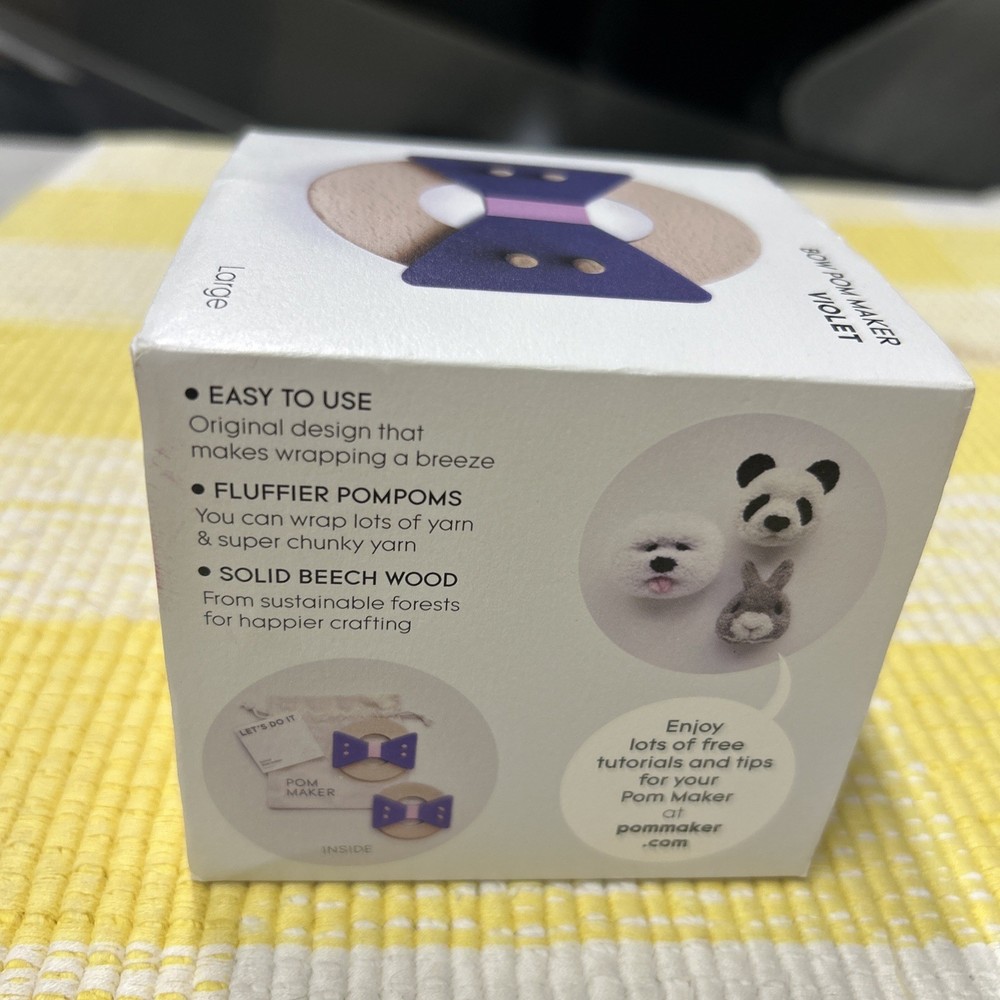 Bow Pom Maker Violet Large