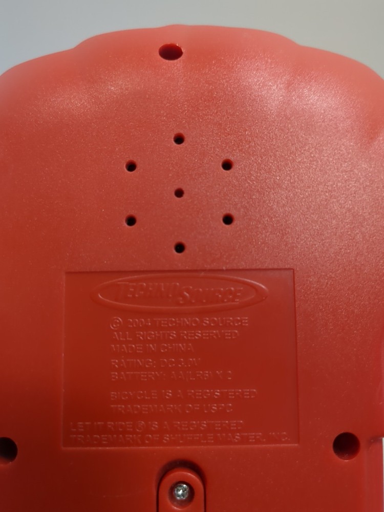 Techno Source 2004 Bicycle 3 in 1 Poker Handheld Electronic Game Pre-owned Works