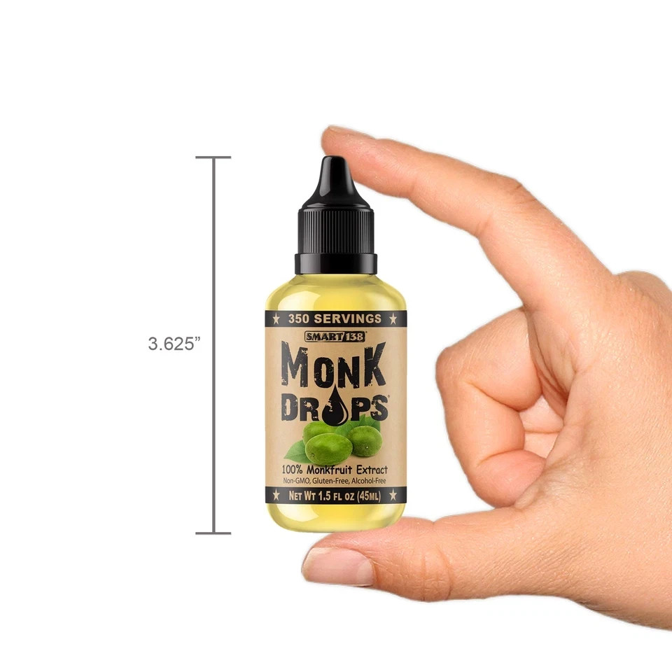Monk Drops - 100% Monkfruit Liquid Sweetener Zero Glycemic Zero Calories Zero